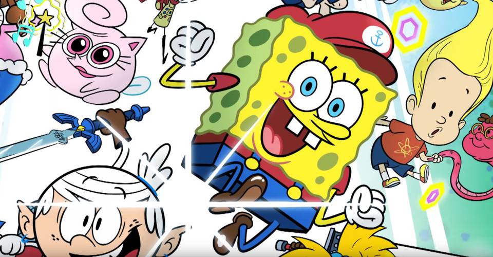 Nickelodeon Crossover Video Games 100 super smash bros ultimate nickelodeon nicktoons crossover poster