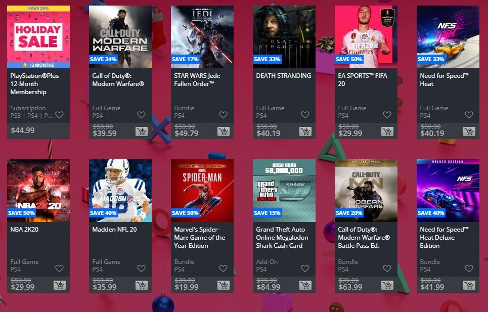 playstation store holiday sale