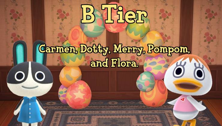 Animal Crossing New Horizons Peppy Villager Tier List