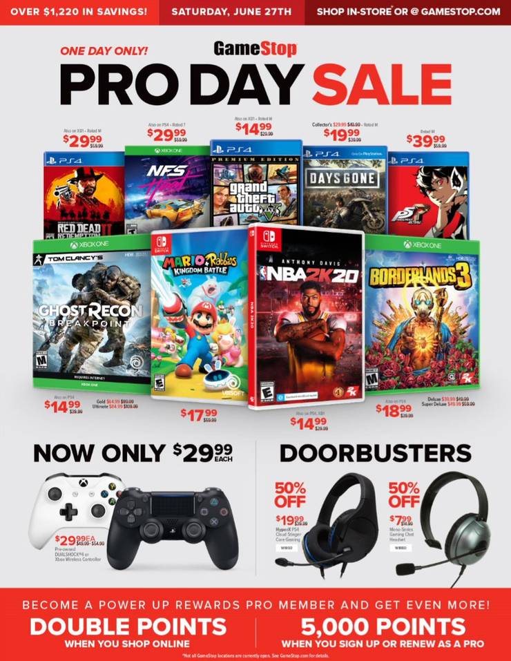 Gamestop Pro Day Sale Is Live Now Game Rant