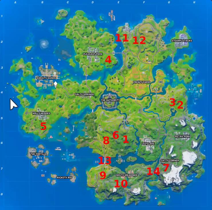 All Fortnite Season 3 Week 6 Xp Coin Locations Game Rant