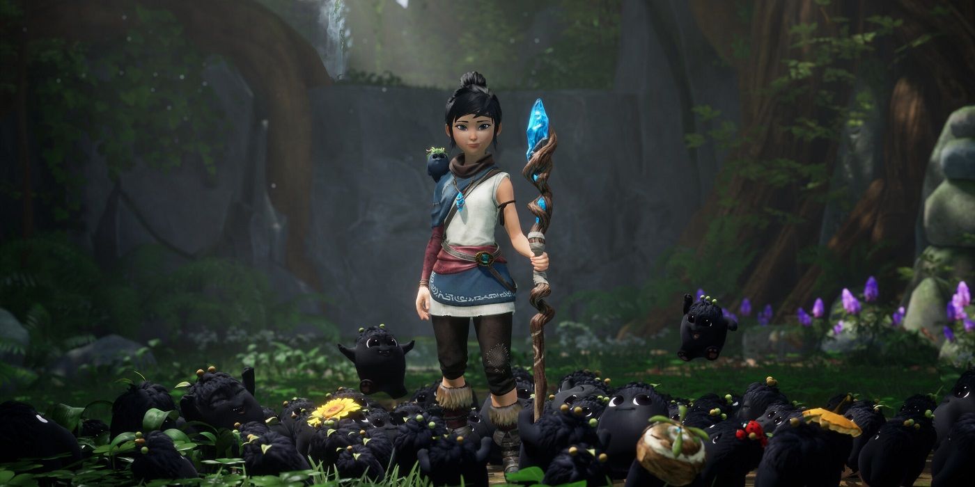 Kena Bridge of Spirits Gets New 4K 60 FPS Gameplay Game Rant