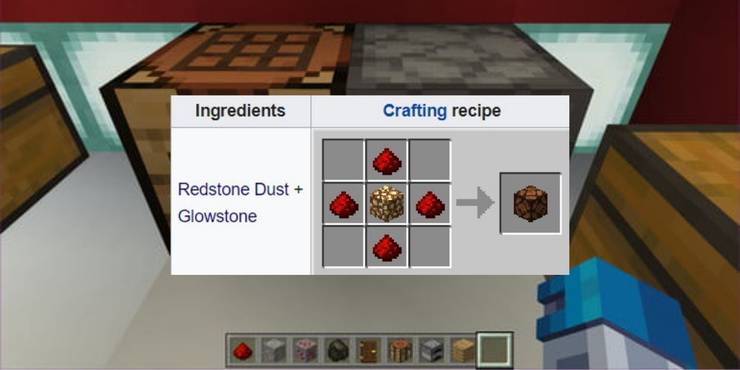 Minecraft How To Make A Redstone Lamp Game Rant Minecraft How To Make A Redstone Lamp Game Rant