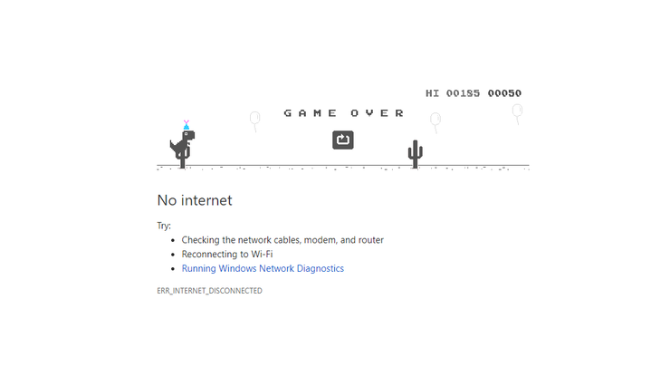 Google Explains Its Dinosaur Game Easter Egg For Chrome