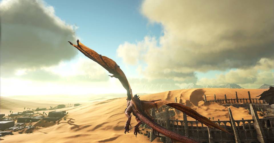 New Ark Expansion Adds Dragons Scorched Earth Map Game Rant