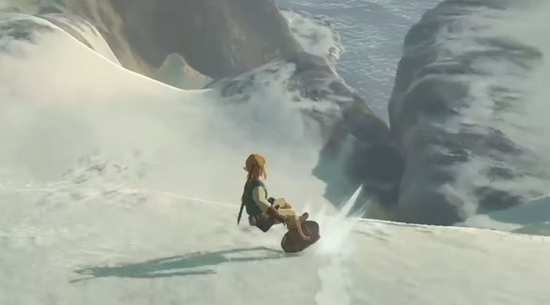 The Legend of Zelda Breath of the Wild Debuts Snowboarding Gameplay
