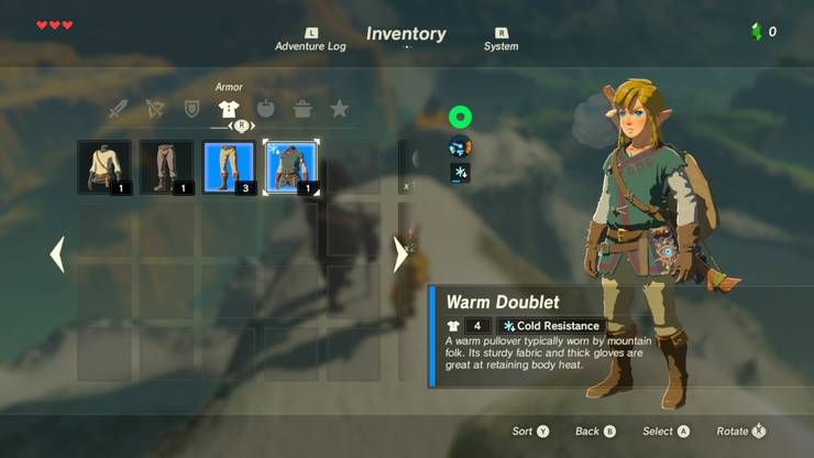 Switch Cold Resistant Food Zelda Breath Of The Wild Youtube